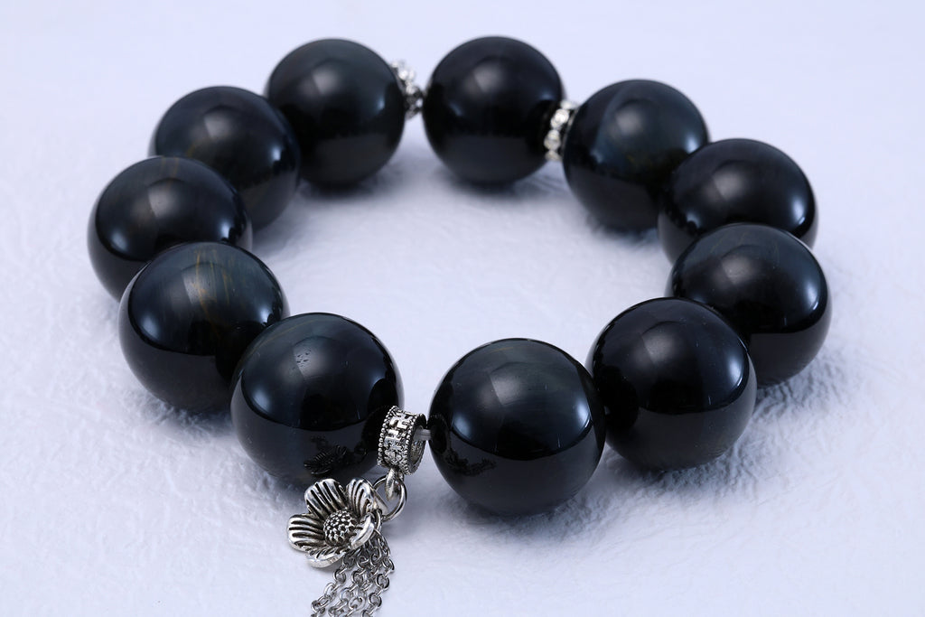 Blue Tiger Eye Bracelet - Stone of Clarity & Courage