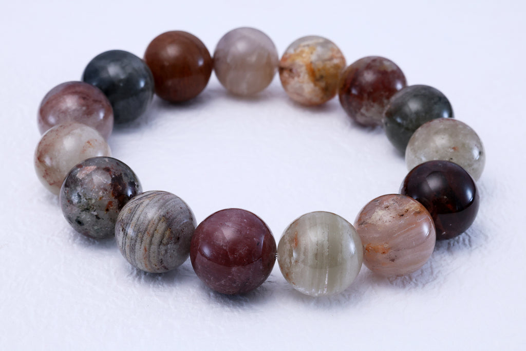 Multi-Layer Phantom Quartz Bracelet - Stone of Deep Transformation & Spiritual Growth