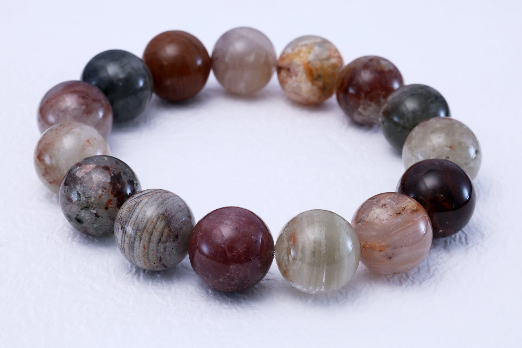 Multi-Layer Phantom Quartz Bracelet - Stone of Deep Transformation & Spiritual Growth