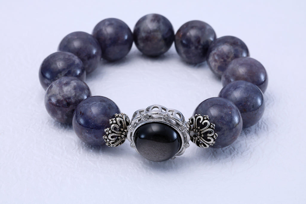 Iolite Gemstone Bracelet - Stone of Intuition & Inner Vision