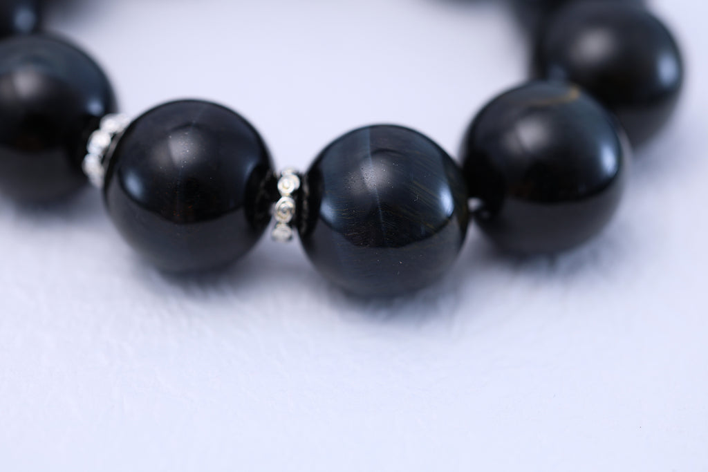 Blue Tiger Eye Bracelet - Stone of Clarity & Courage