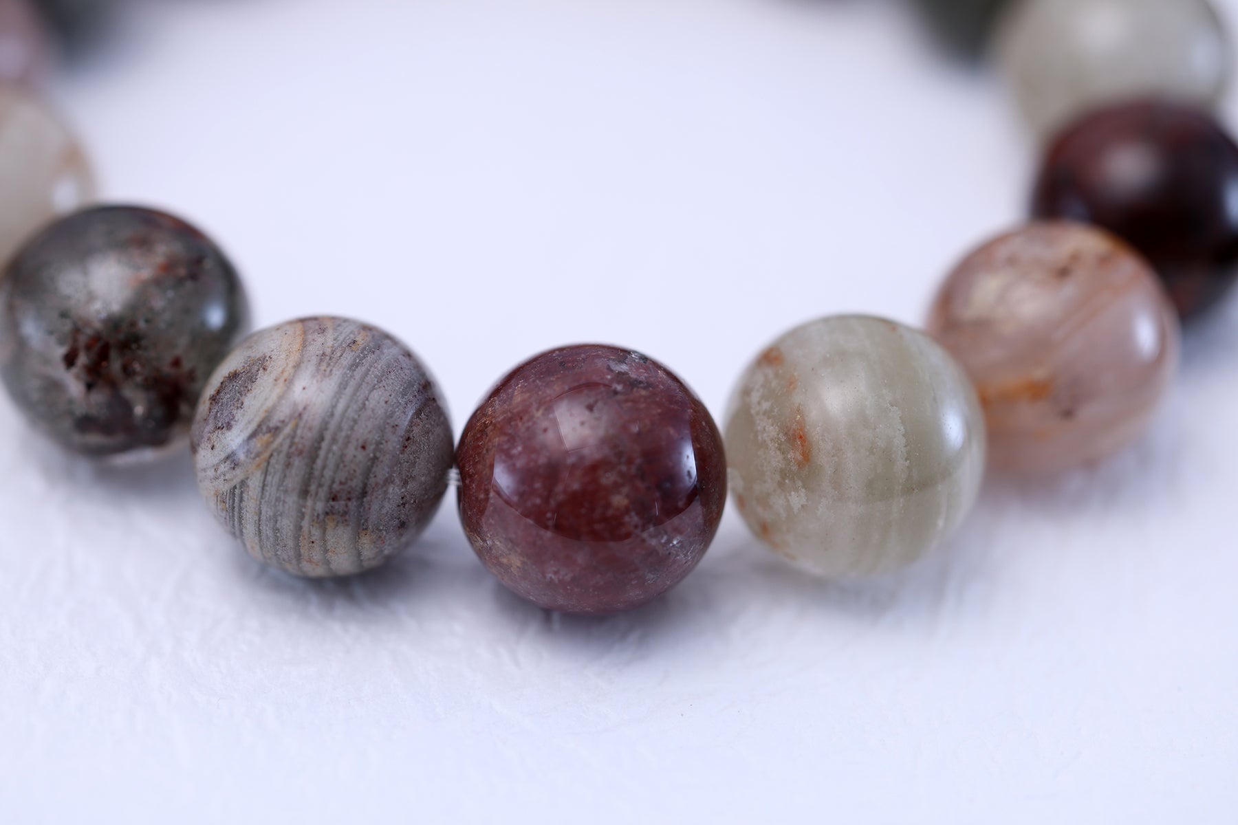 Multi-Layer Phantom Quartz Bracelet - Stone of Deep Transformation & Spiritual Growth