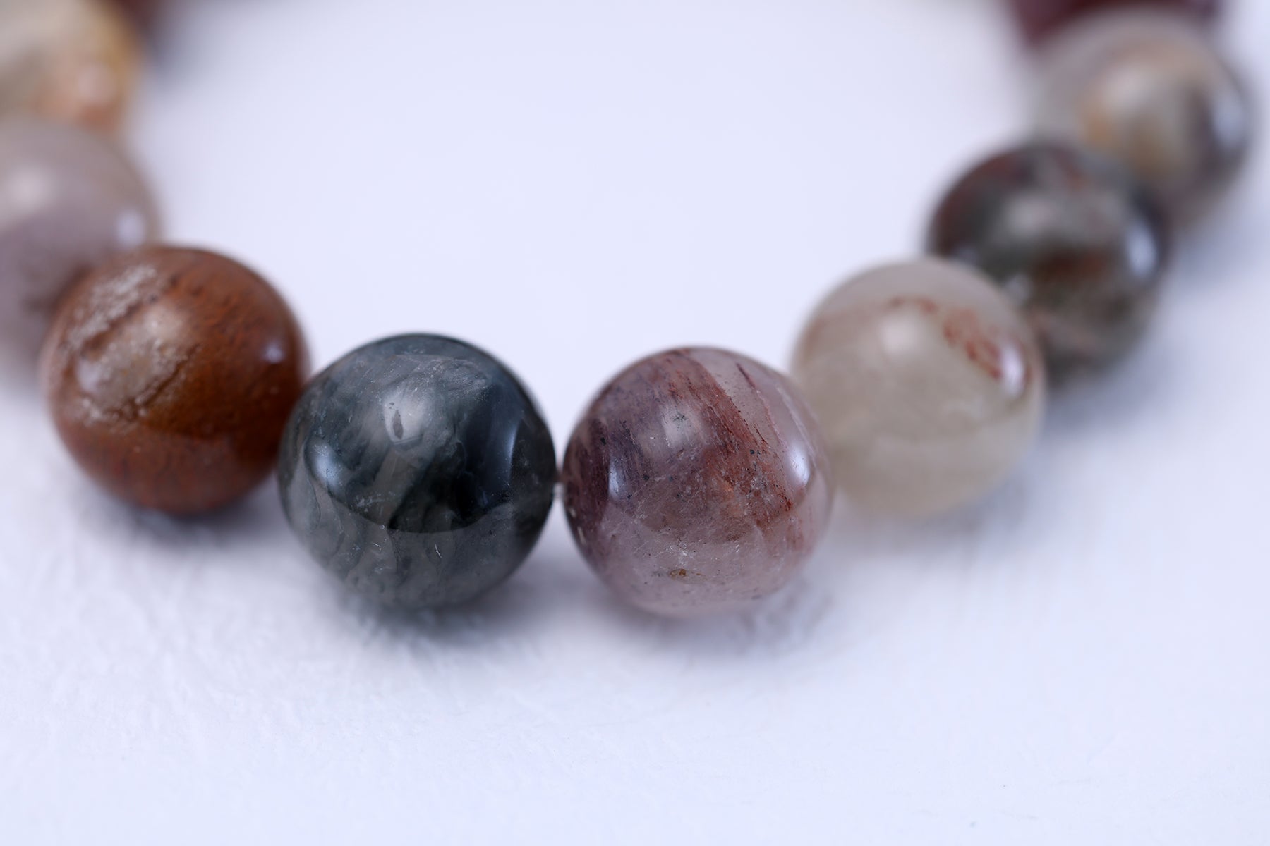 Multi-Layer Phantom Quartz Bracelet - Stone of Deep Transformation & Spiritual Growth