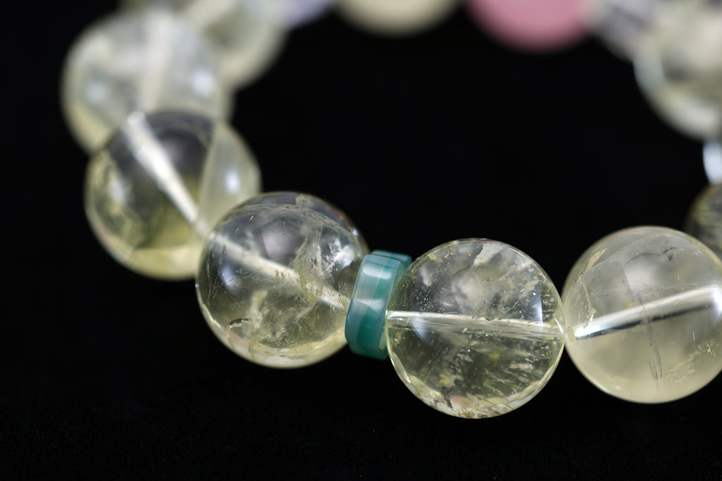 Yellow Aseer Pink Quartz Raw Crystal - Spiritual Healing, Heart Chakra Stone